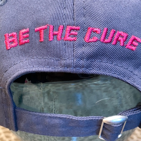 NWT Support The Cure Gray Baseball Hat/Cap~Pink Ribbon~Breast Cancer Awareness - Picture 6 of 13